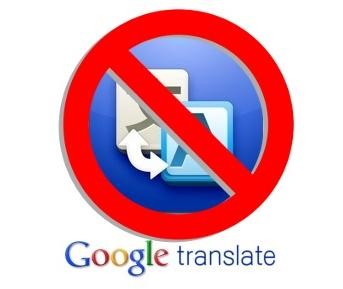 Bannissez la traduction automatique